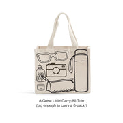 striped little Canvas a small carry tote bag