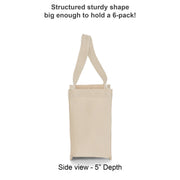striped canvas Tote a small view tote bag
