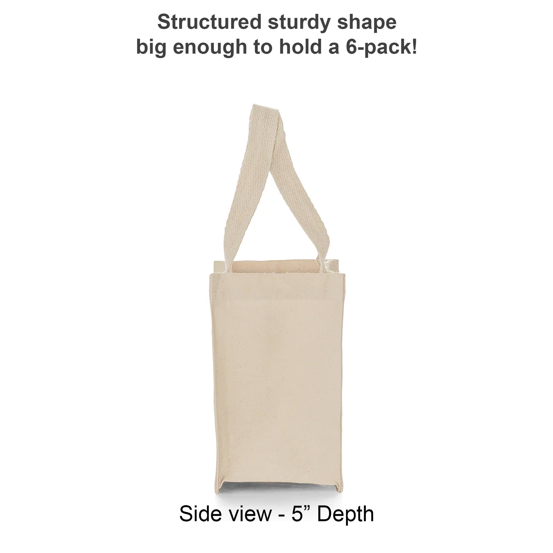striped canvas Tote a small view tote bag