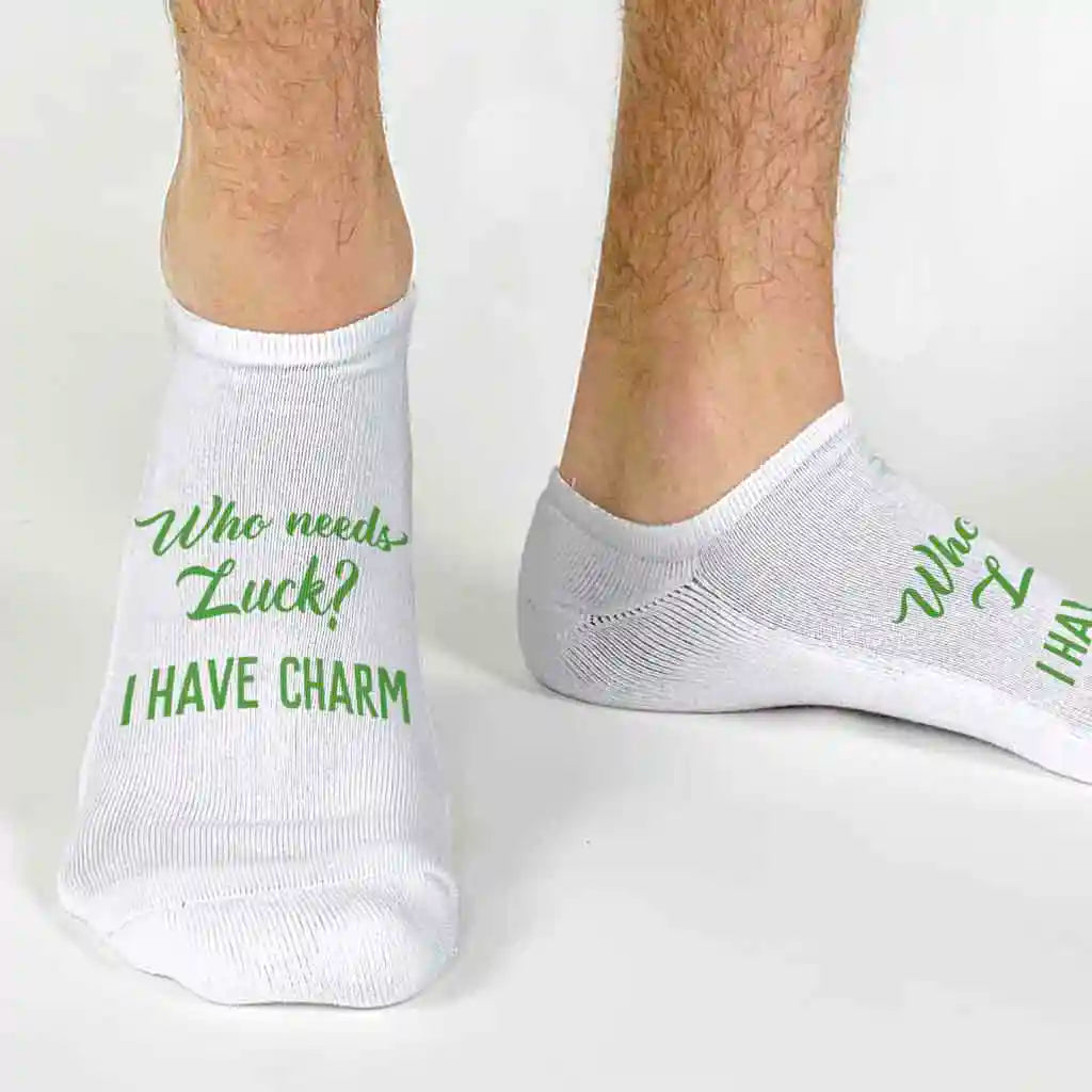 I Have Charm St. Patrick's Day Crew and No-Show Socks