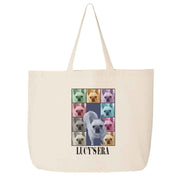 Bring your cherished memories to life on this personalized dog photo tote bag.