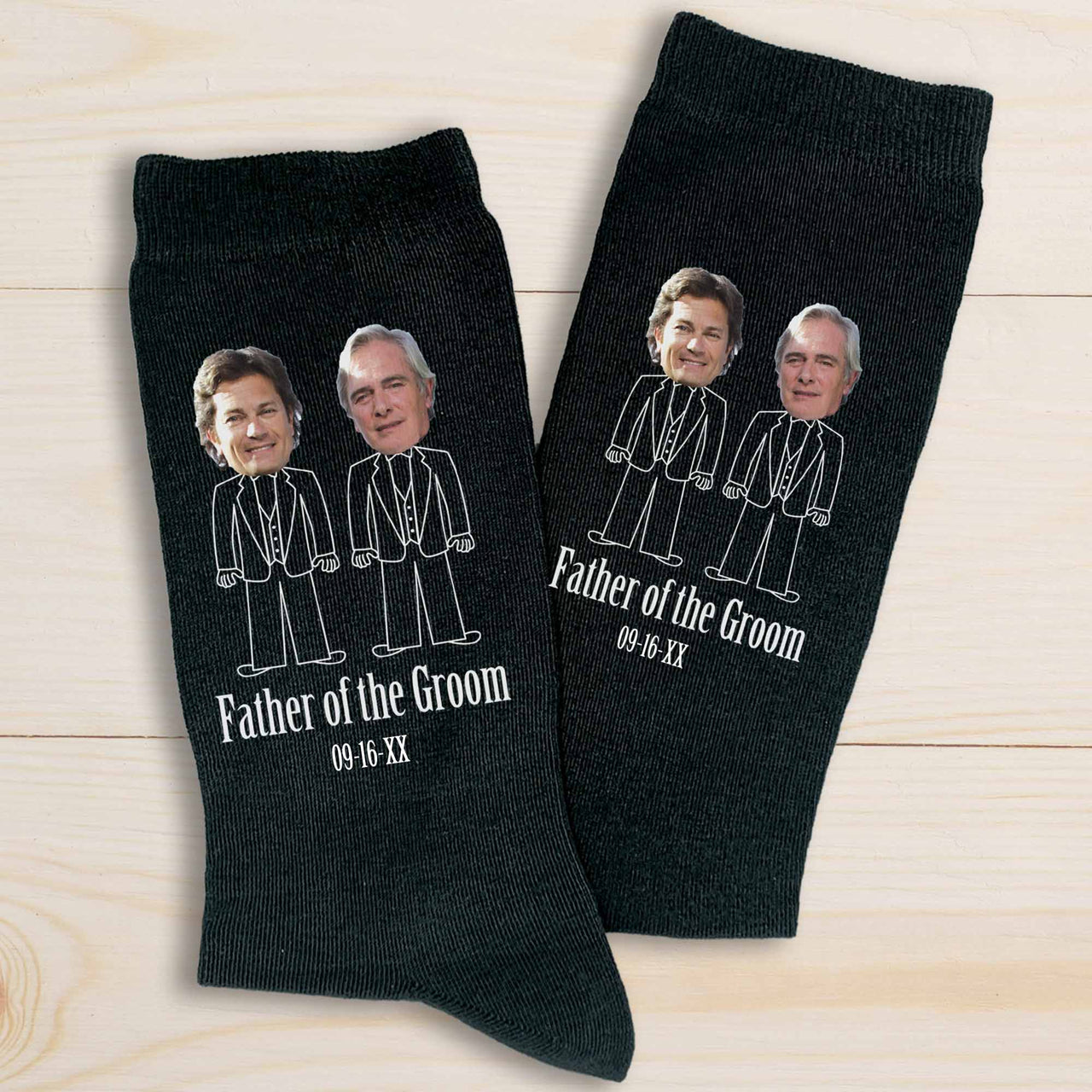 Custom Photo Father Of The Groom Wedding Socks