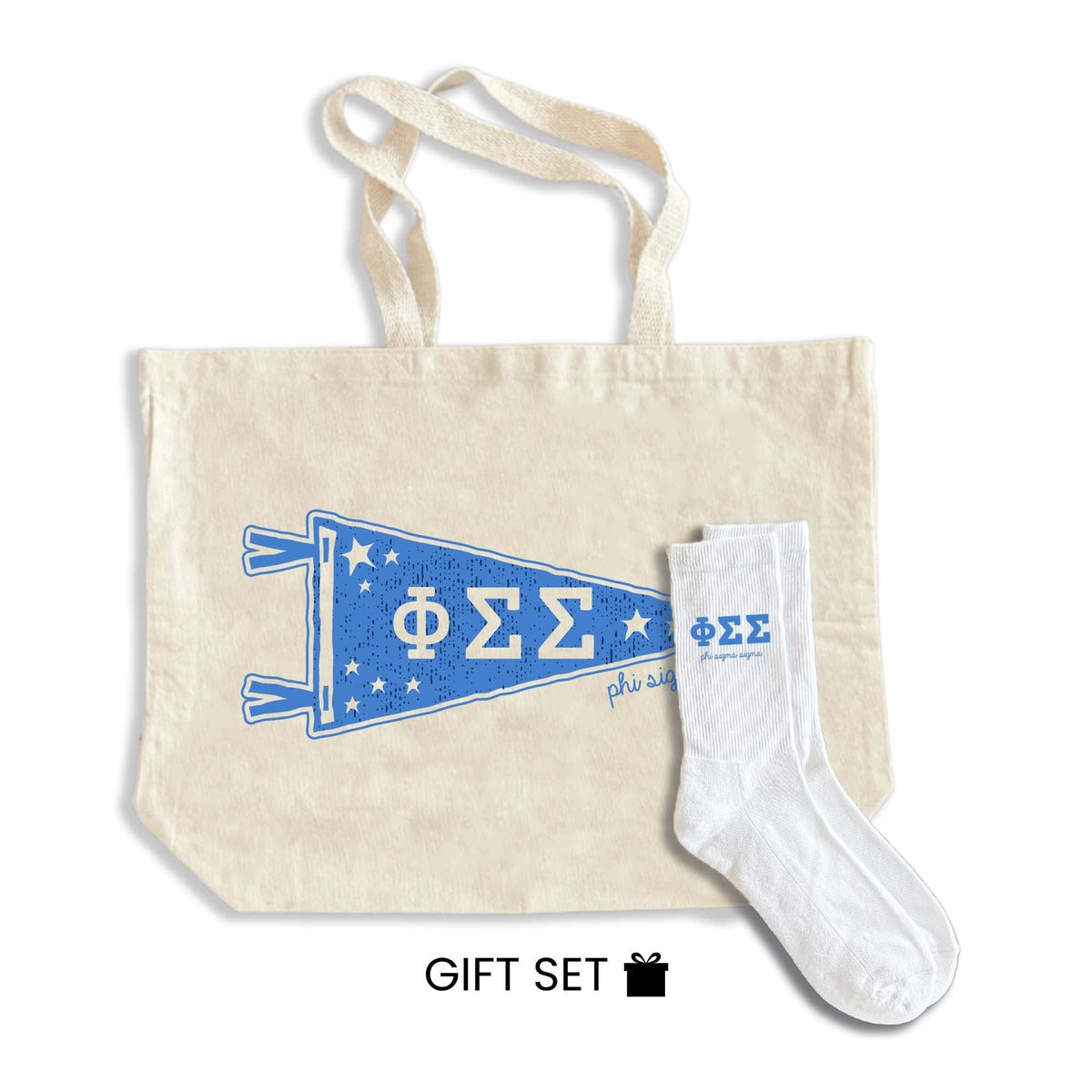 Phi Sigma Sigma Gift Set - Tote Bag and Socks