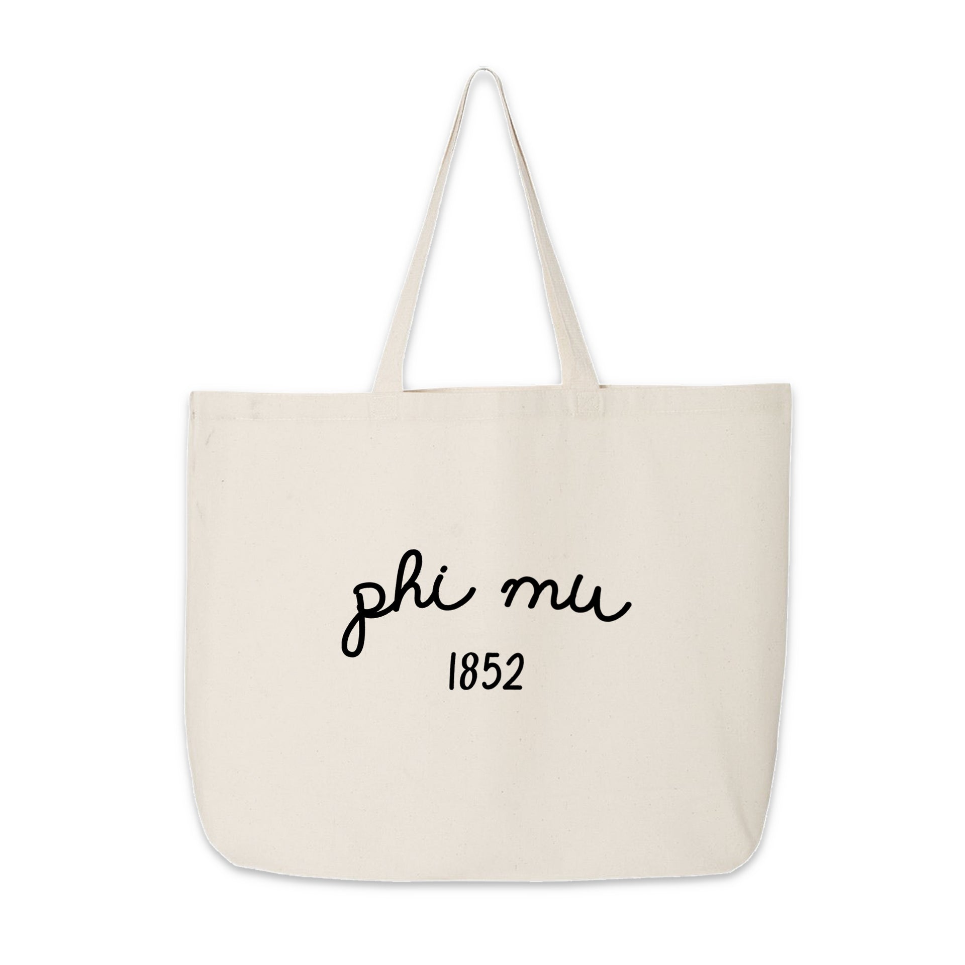 Phi Mu Large Canvas Tote
