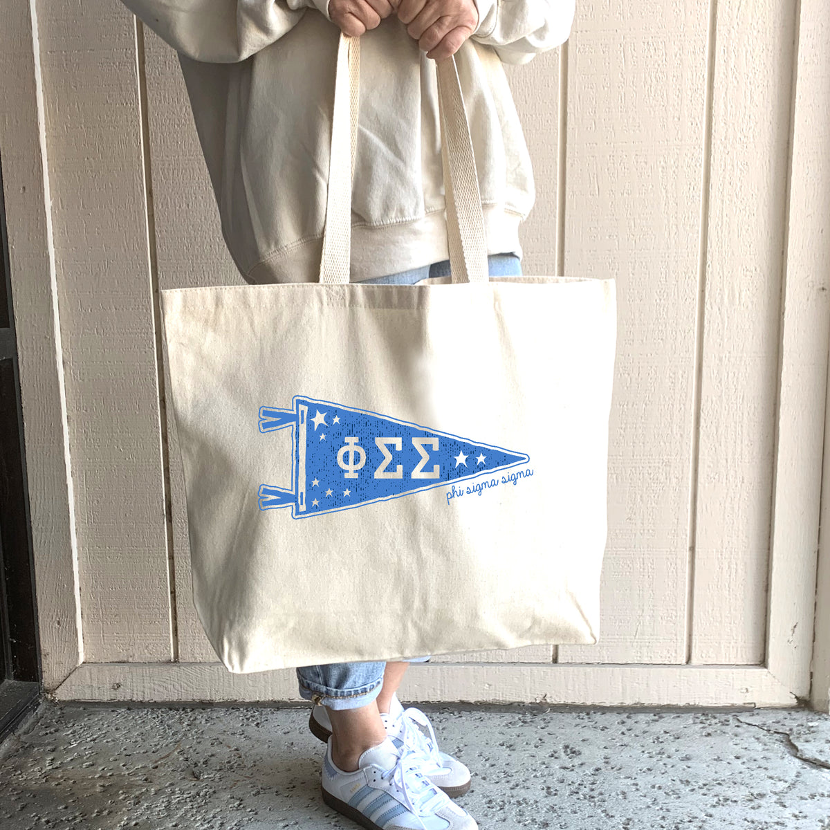 Phi Sigma Sigma Pennant Tote Bag