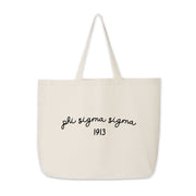 Phi Sigma Sigma Large Canvas Tote
