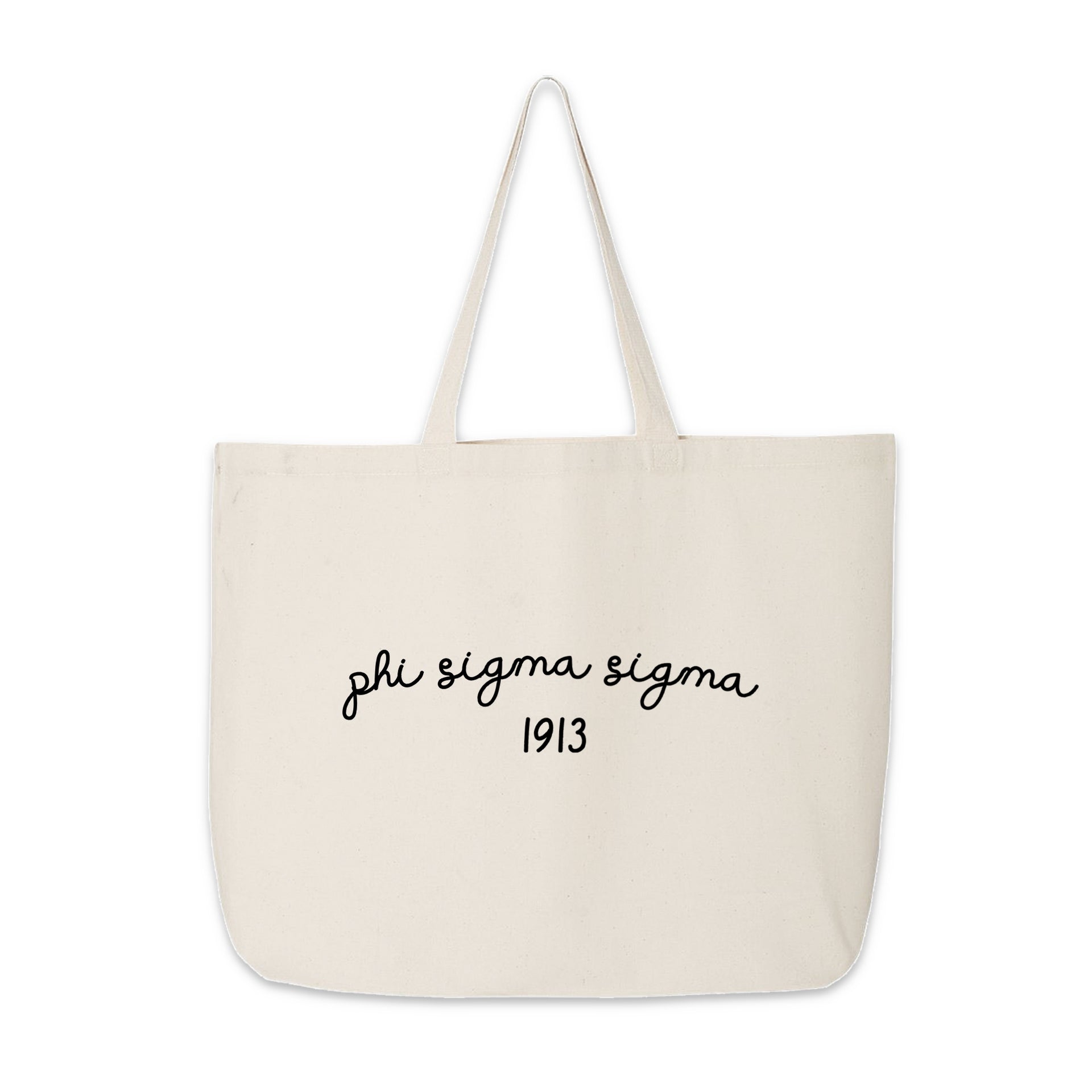 Phi Sigma Sigma Large Canvas Tote