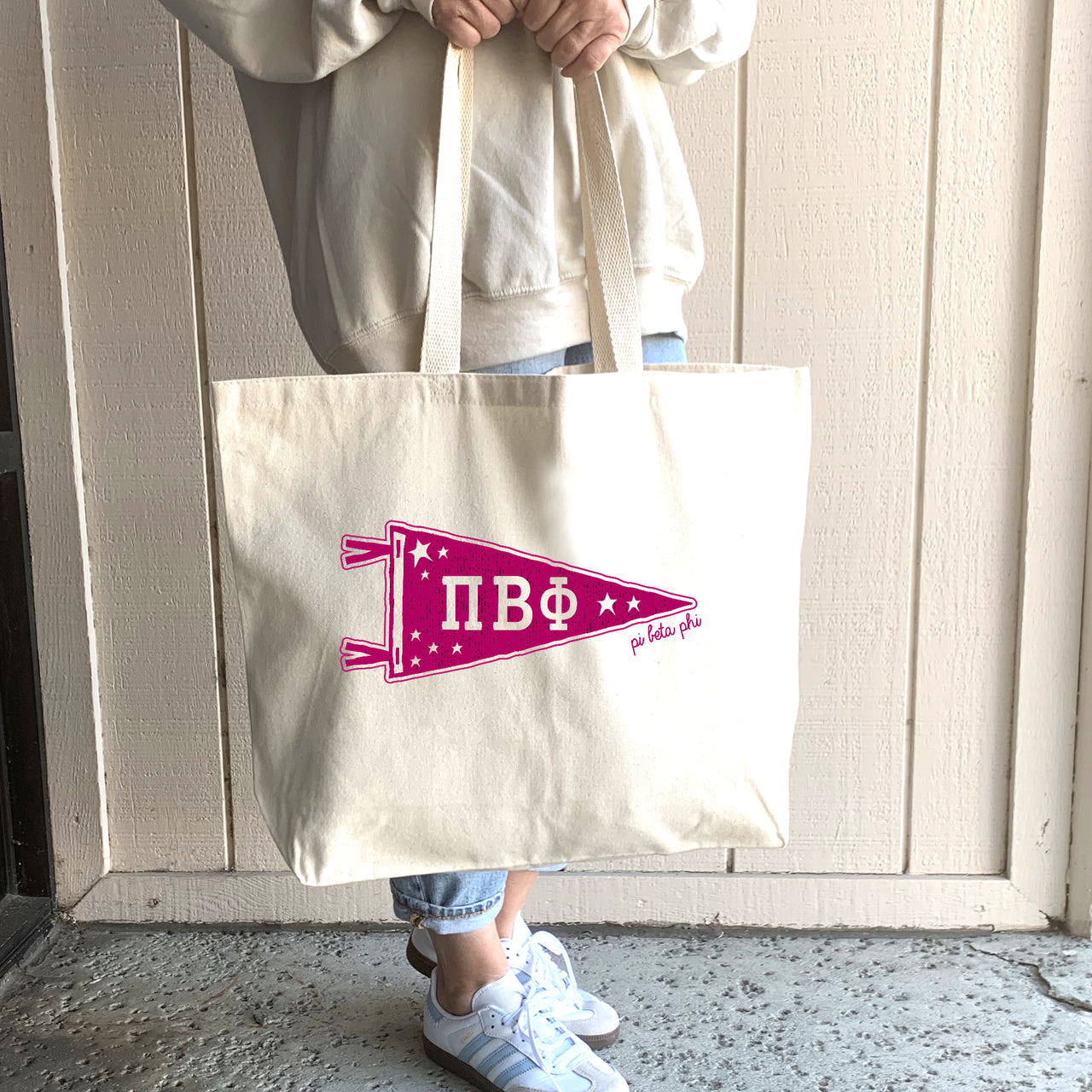 Pi Beta Phi Large Pennant Tote lifestyle image