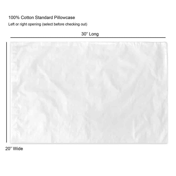 Cotton standard pillowcase size chart.