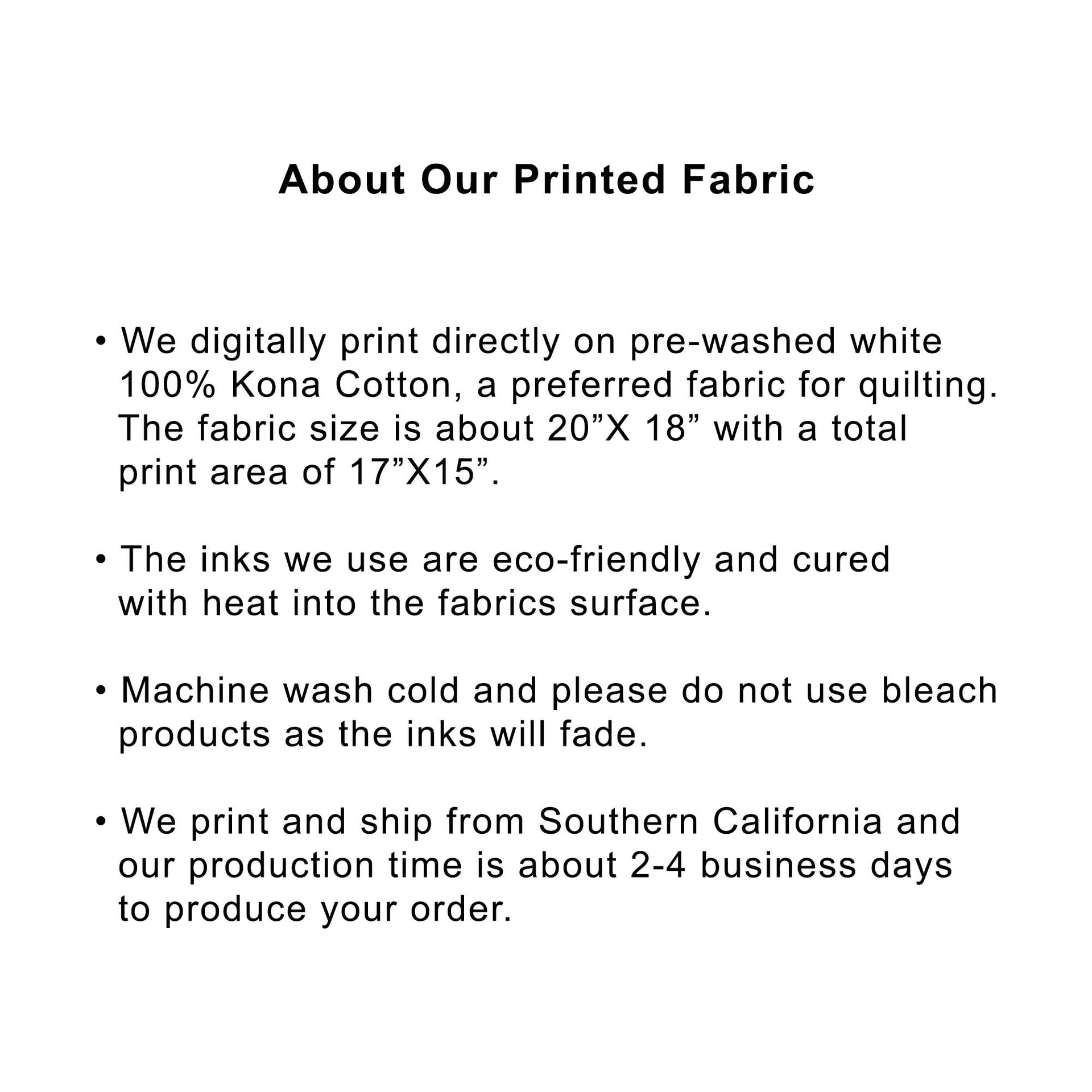 Example of printed sorority fabric.