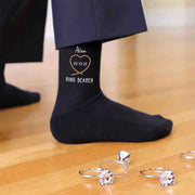 Ring bearer socks for the rustic western theme digitally printed with your name, wedding date and role.