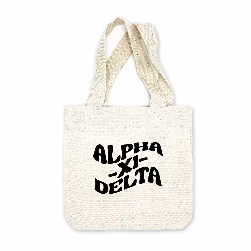 Alpha Xi Delta Mod Sorority Name Mini Tote Gift Bag