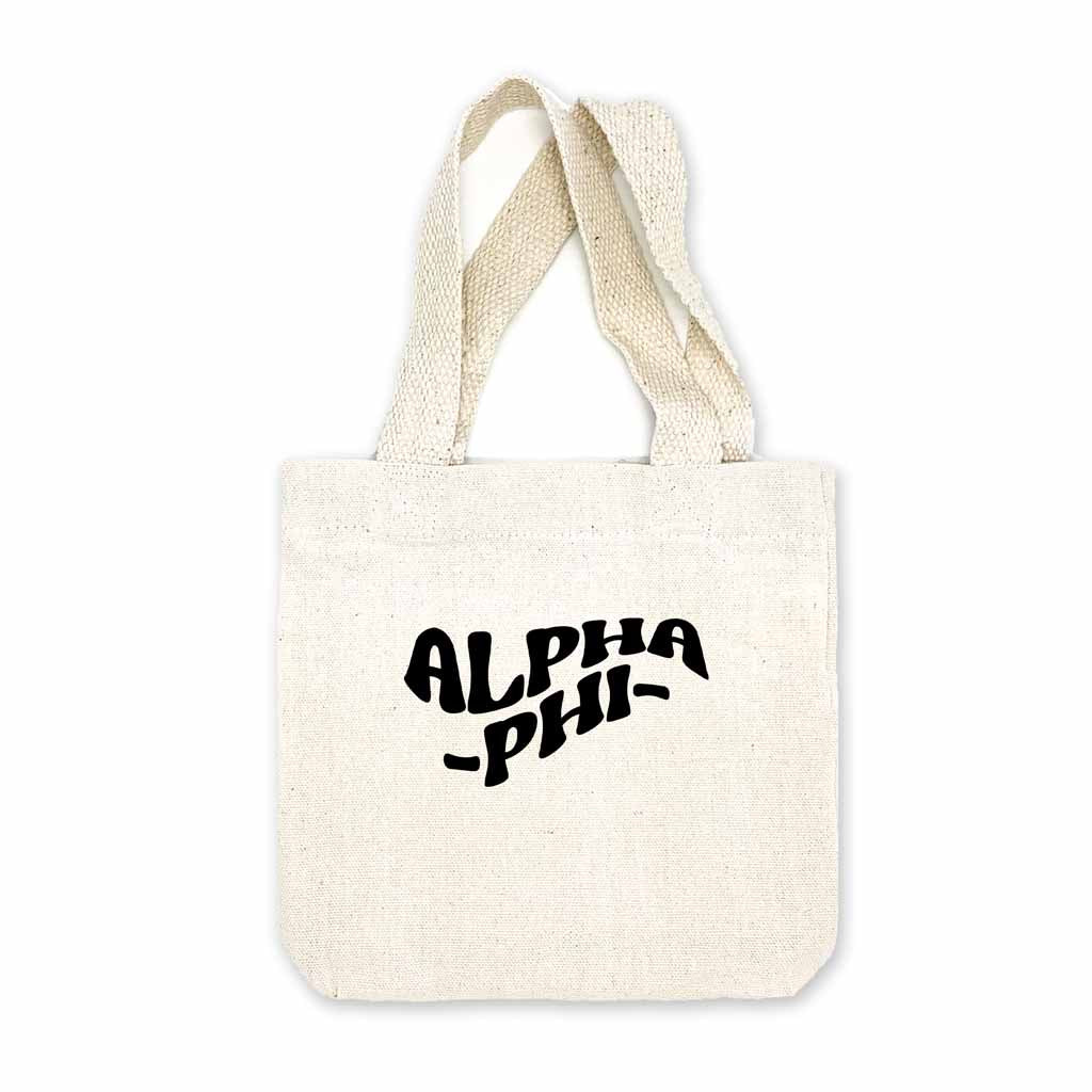 Alpha Phi Mod Sorority Name Mini Tote Gift Bag