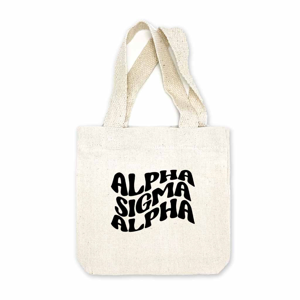 Alpha Sigma Alpha Mod Sorority Name Mini Tote Gift Bag