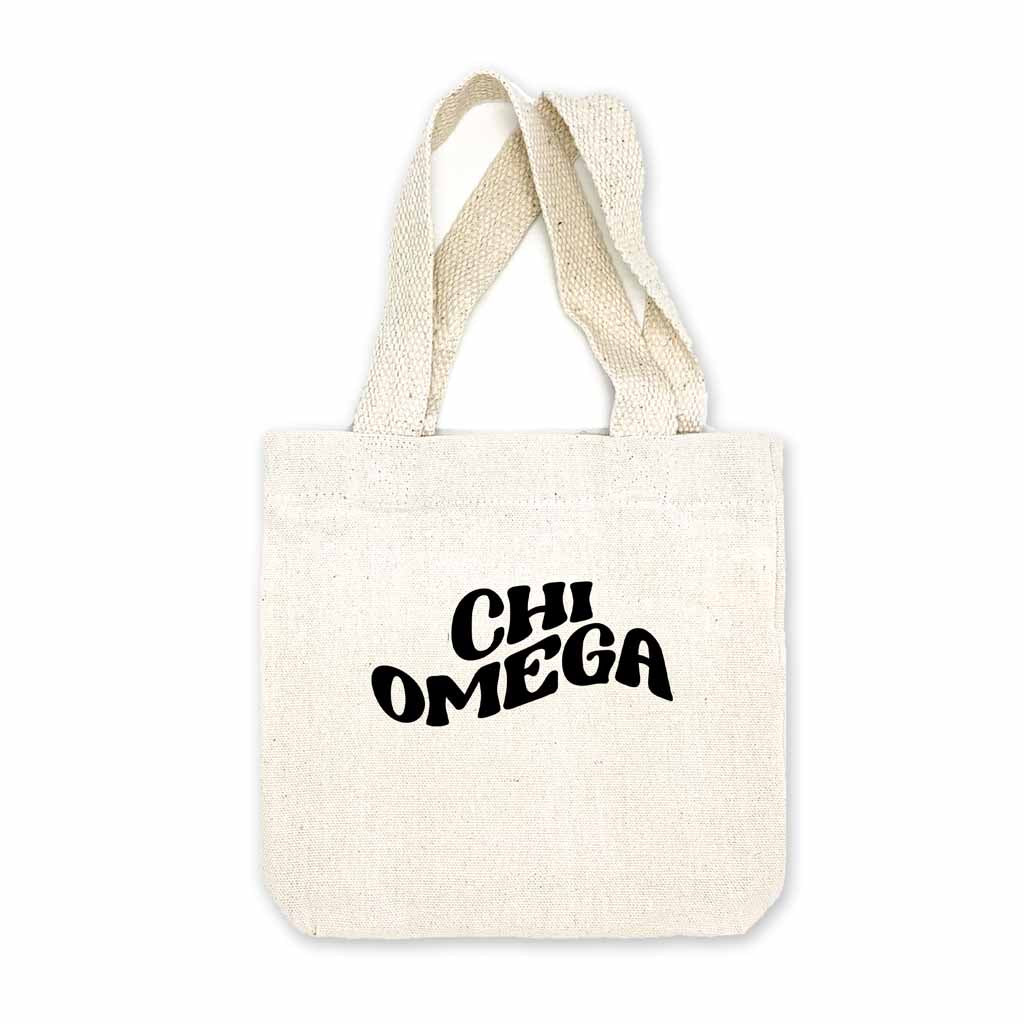 Chi Omega Mod Sorority Name Mini Tote Gift Bag