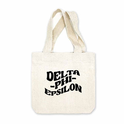 Delta Phi Epsilon Mod Sorority Name on Mini Tote Gift Bag