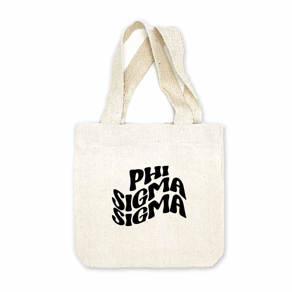 Phi Sigma Sigma Mod Sorority Name Mini Tote Gift Bag