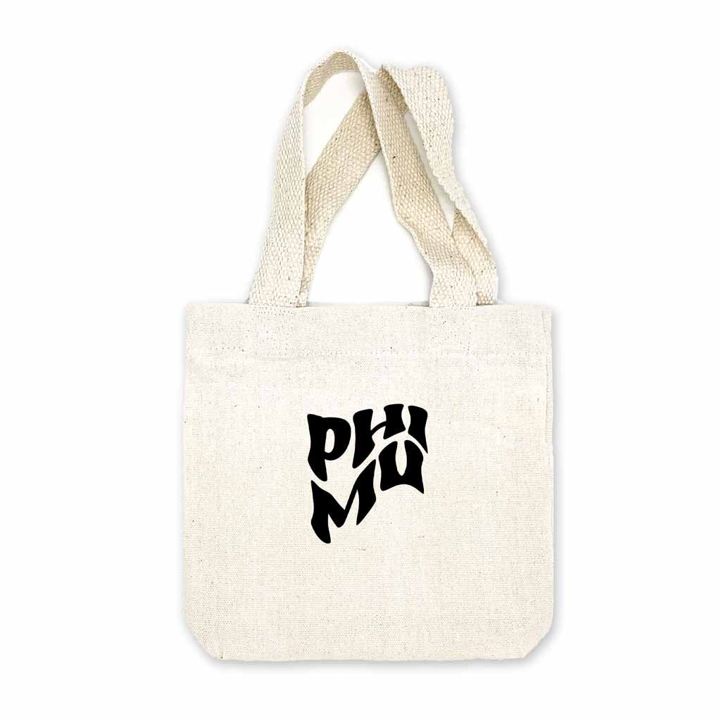 Phi Mu Mod Sorority Name Mini Tote Gift Bag