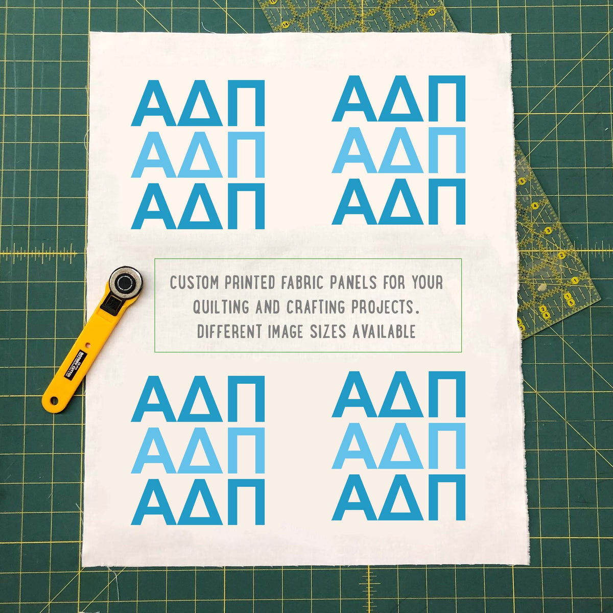 Alpha Delta Pi Quilt Square Fabric - ADP Letters | Officially Licensed