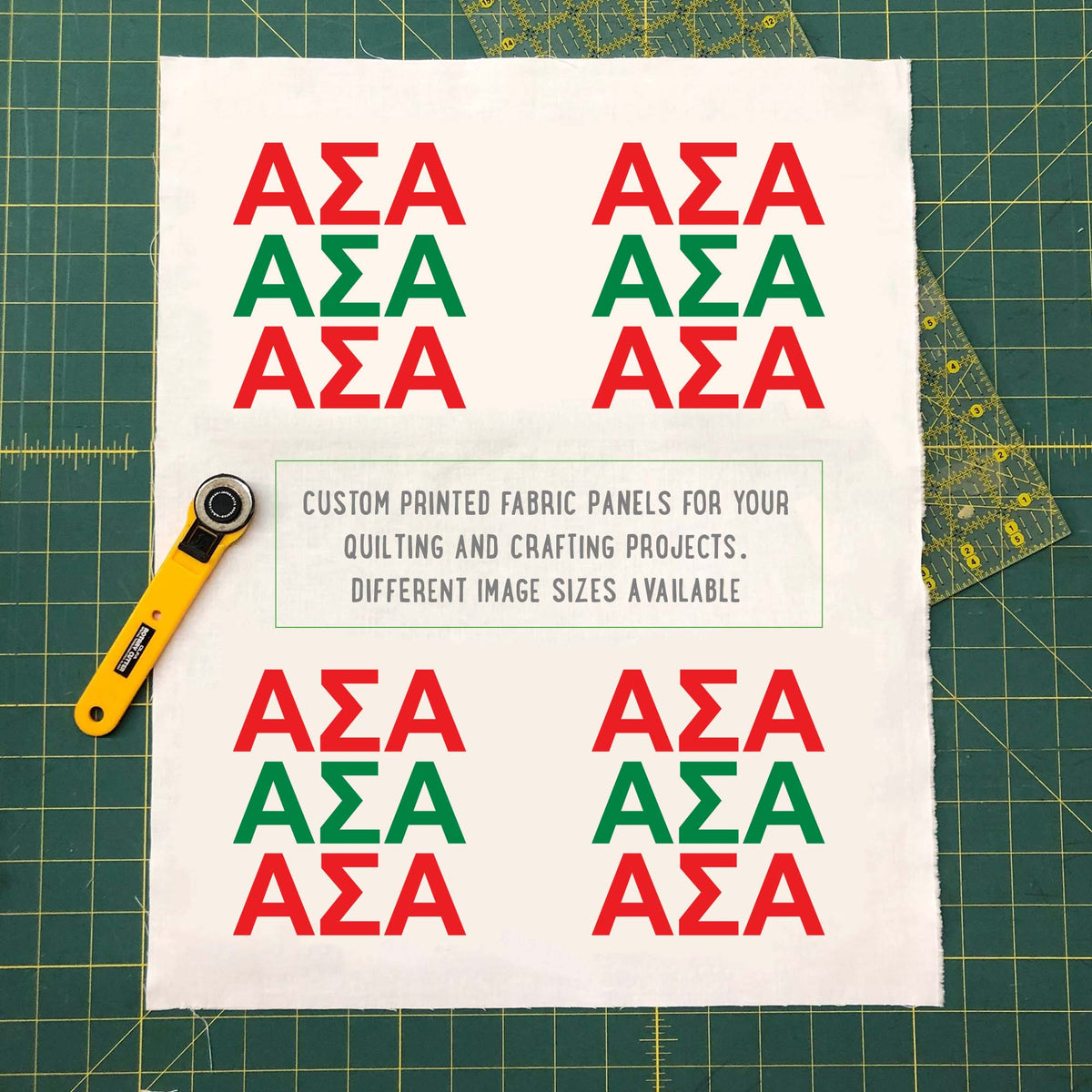 Alpha Sigma Alpha Quilt Square Fabric - ASA Letters | Officially Licensed