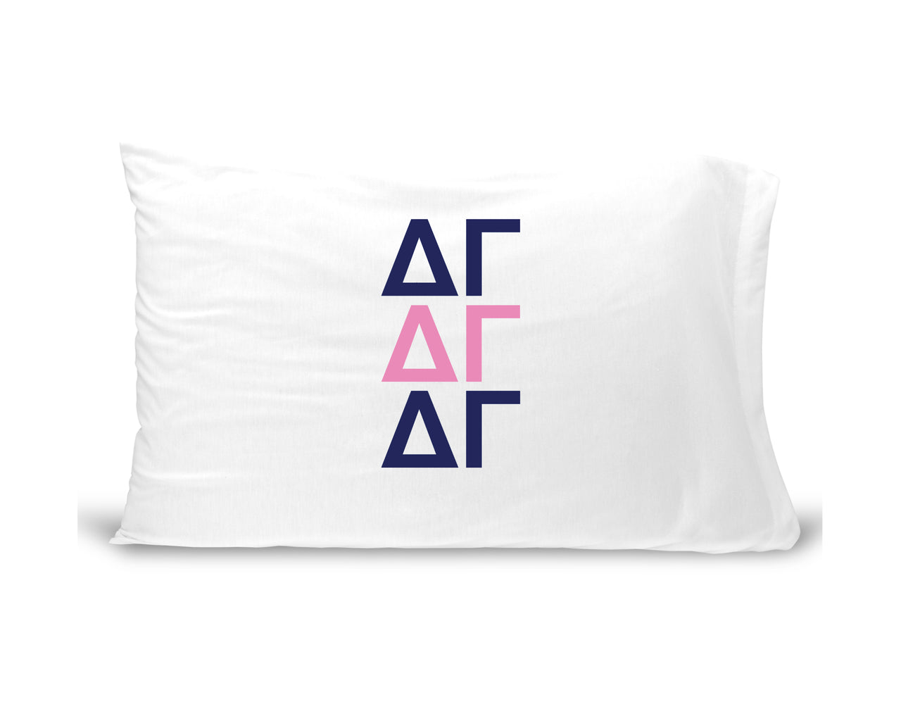 Delta Gamma Sorority Letters in Sorority Colors Pillowcase