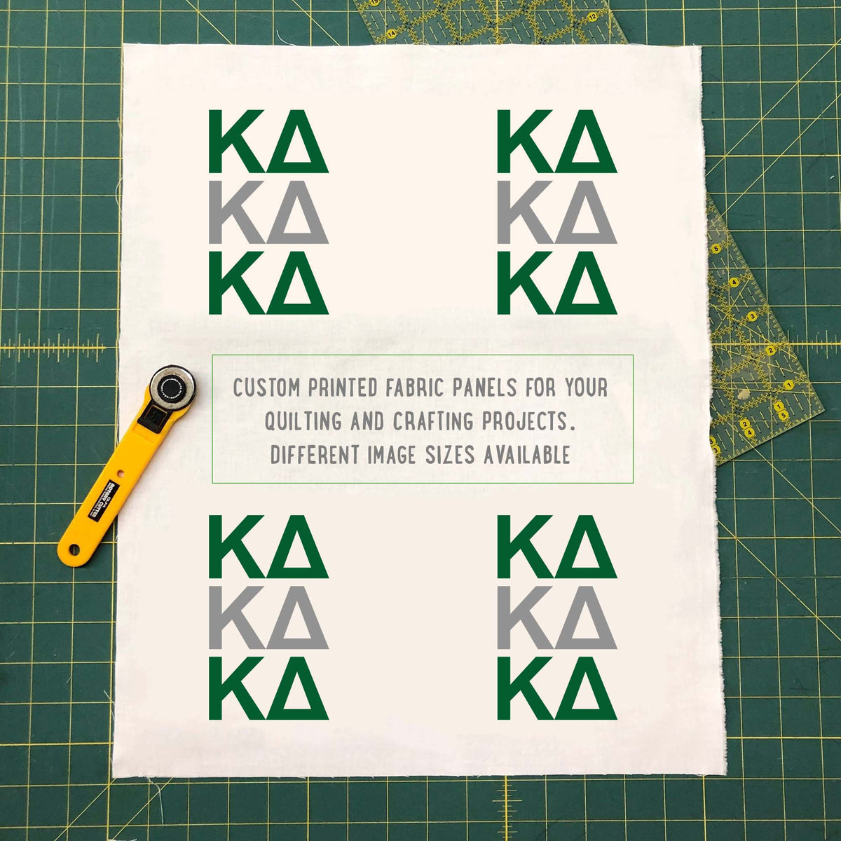 Kappa Delta Quilt Square Fabric - KD Letters | Officially Licensed