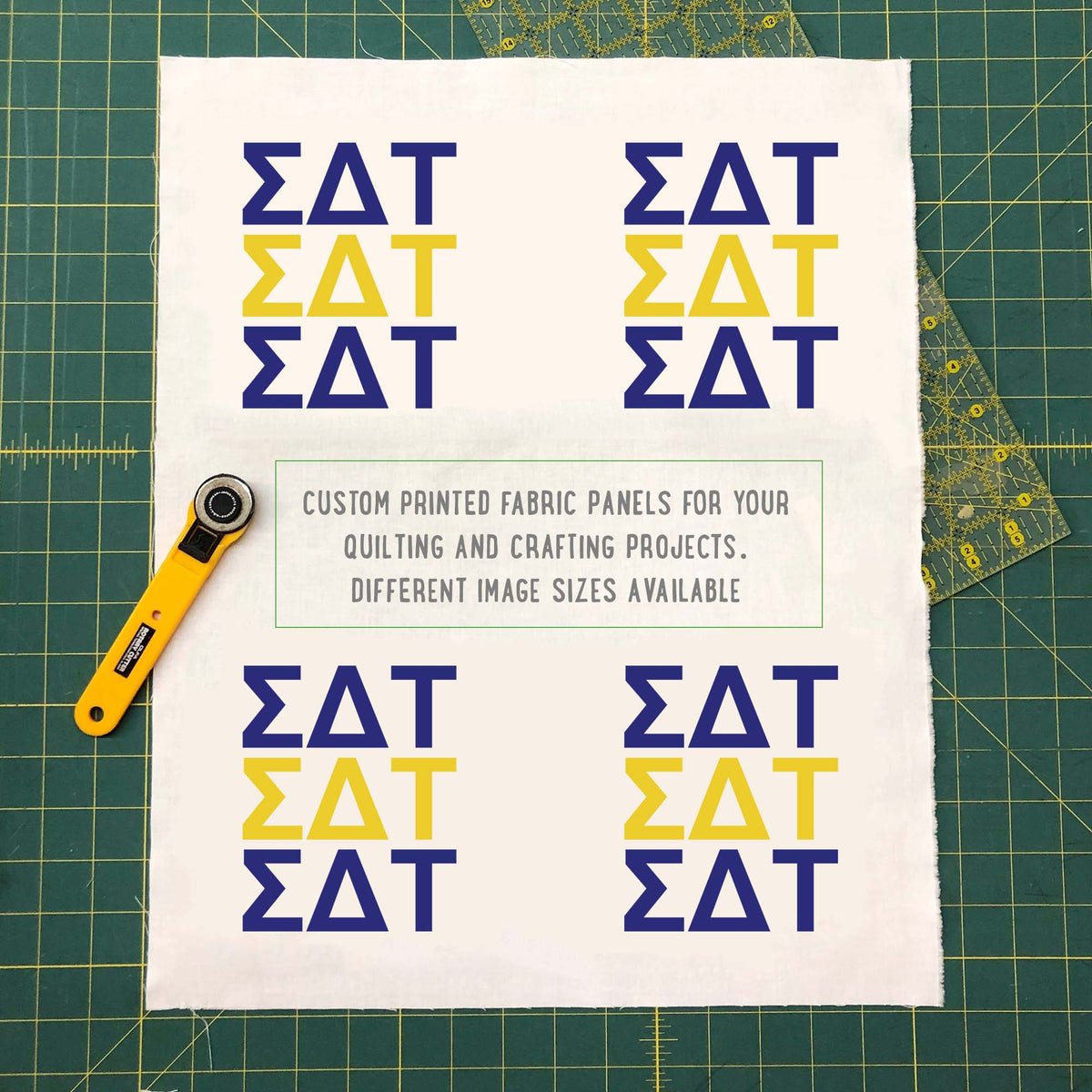 Sigma Delta Tau Quilt Square Fabric - SDT Letters | Officially Licensed