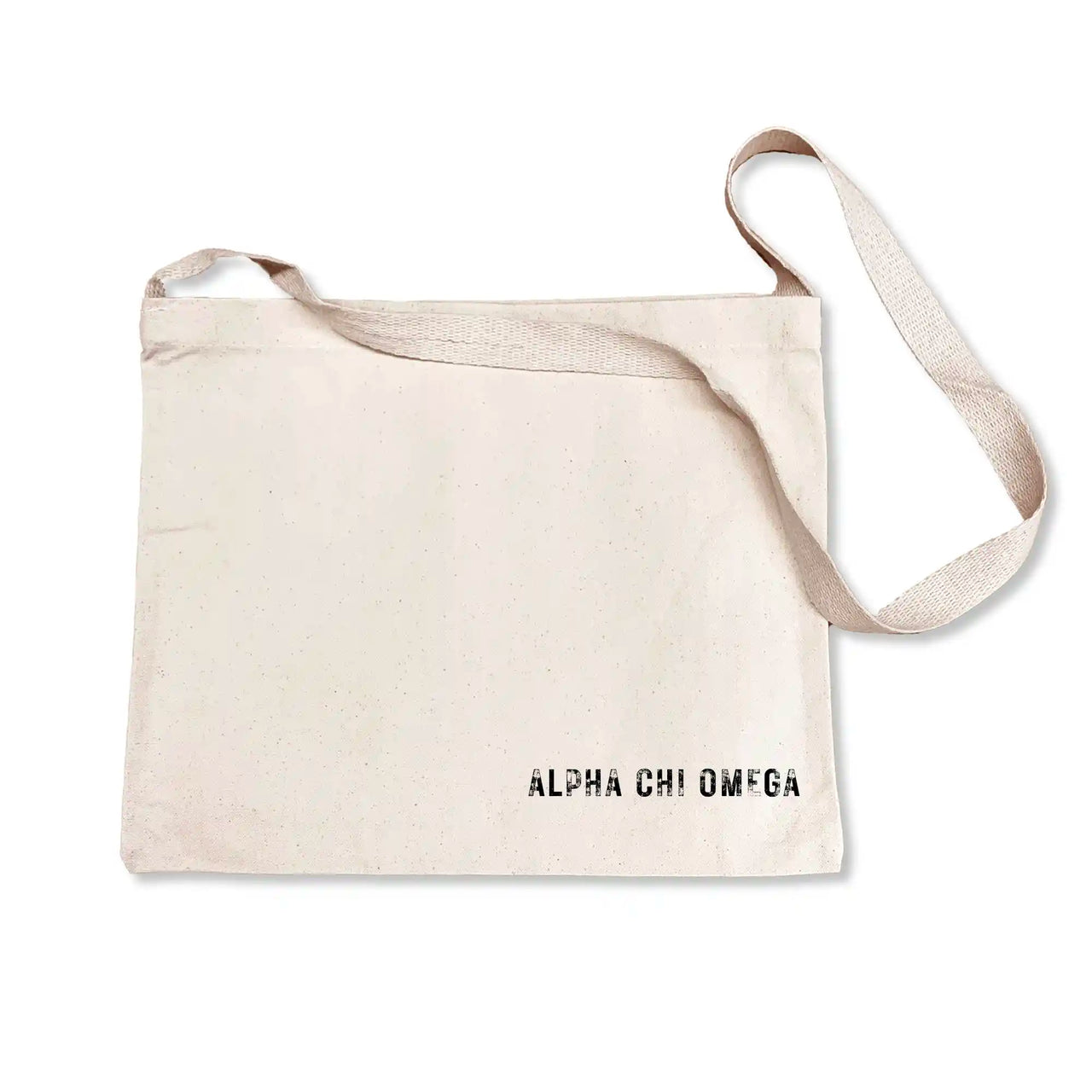 Alpha Chi Omega tote bag with crossbody strap