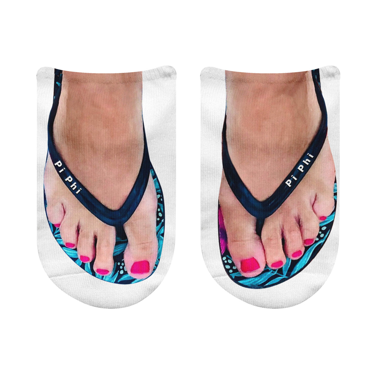 Pi Beta Phi Sorority Nick Name Flip Flop Footie Socks