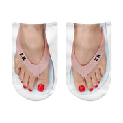 Sigma Kappa sorority Greek letter no show flip flop socks in bright colors