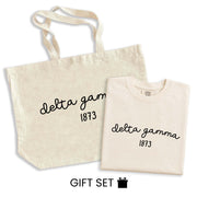 Delta Gamma Tote Bag and Tshirt Gift Set