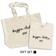 Kappa Delta Tote Bag and Tshirt Gift Set