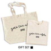 Zeta Tau Alpha Tote Bag and Tshirt Gift Set