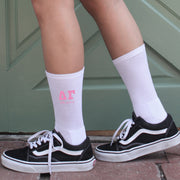 Sorority Greek Letters Crew Socks - Delta Gamma