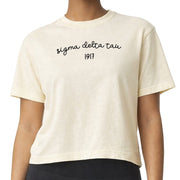 Sigma Delta Tau Ivory Boxy Comfort Colors Tshirt