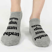 Serve Dink Slam Repeat! Get ready to dink in these funny pickleball socks for her! 