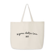 Sigma Delta Tau Large Canvas Tote