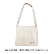 The ultimate Sigma Kappa messenger bag tote with a convenient crossbody strap! Design is printed on both sides of the bag! 