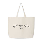 Sigma Sigma Sigma Large Canvas Tote