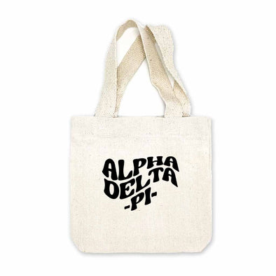 Alpha Delta Pi Mod Sorority Name on Mini Tote Gift Bag