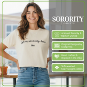 Sorority Tshirt features