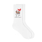 cute photo socks for a couple on valentines day