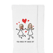 The perfect pair of Valentines socks for a gay couple. 
