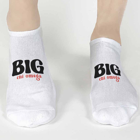 Fun Sorority No Show Socks for BIGS