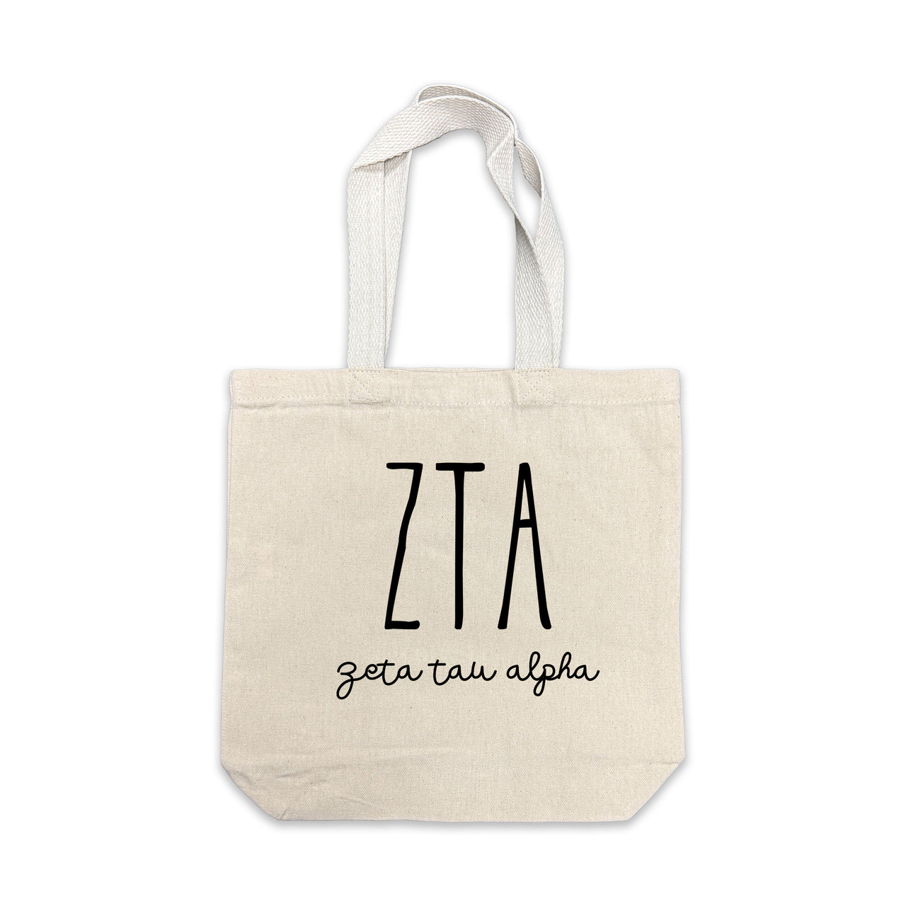 Zeta Tau Alpha Sorority Name and Letters Mid-Size Tote