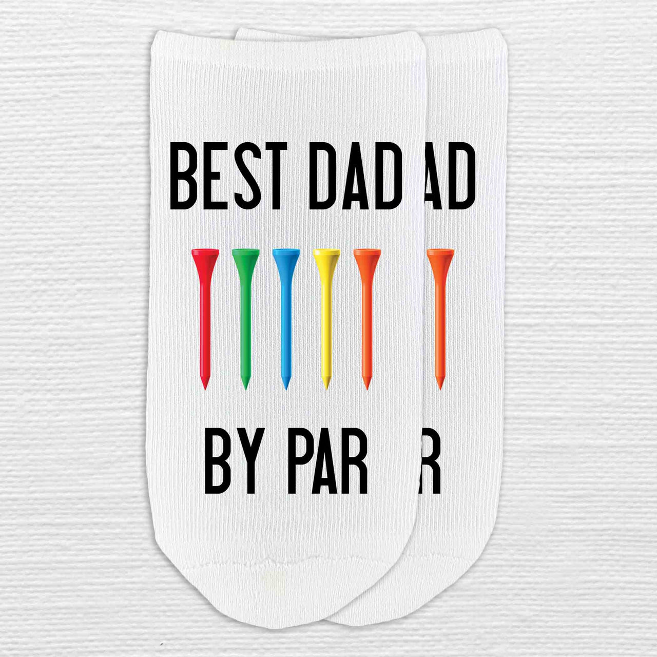 Best Dad by Par Golf Socks – Funny No-Show Socks for Dad