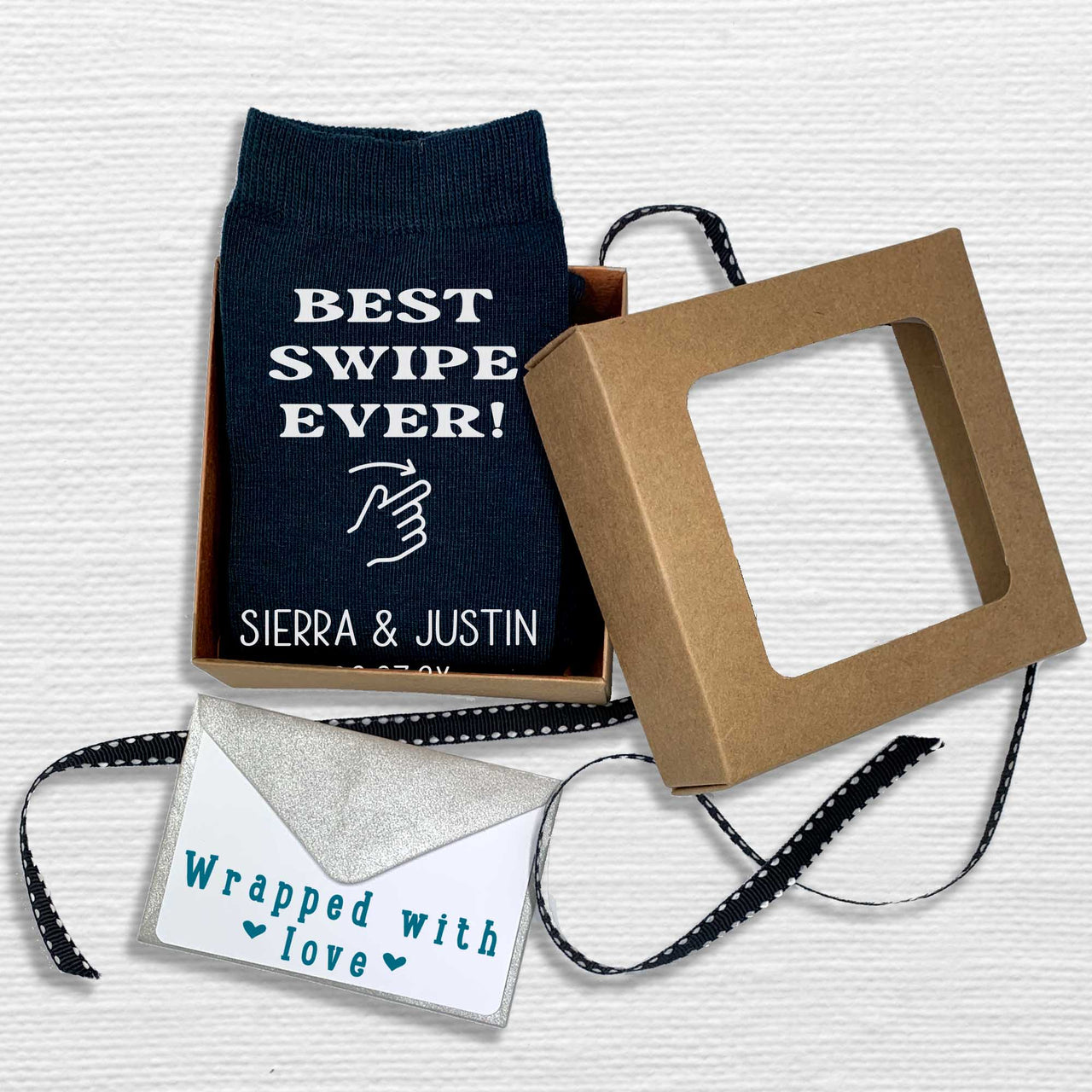 Swipe Right Personalized Socks for the Groom