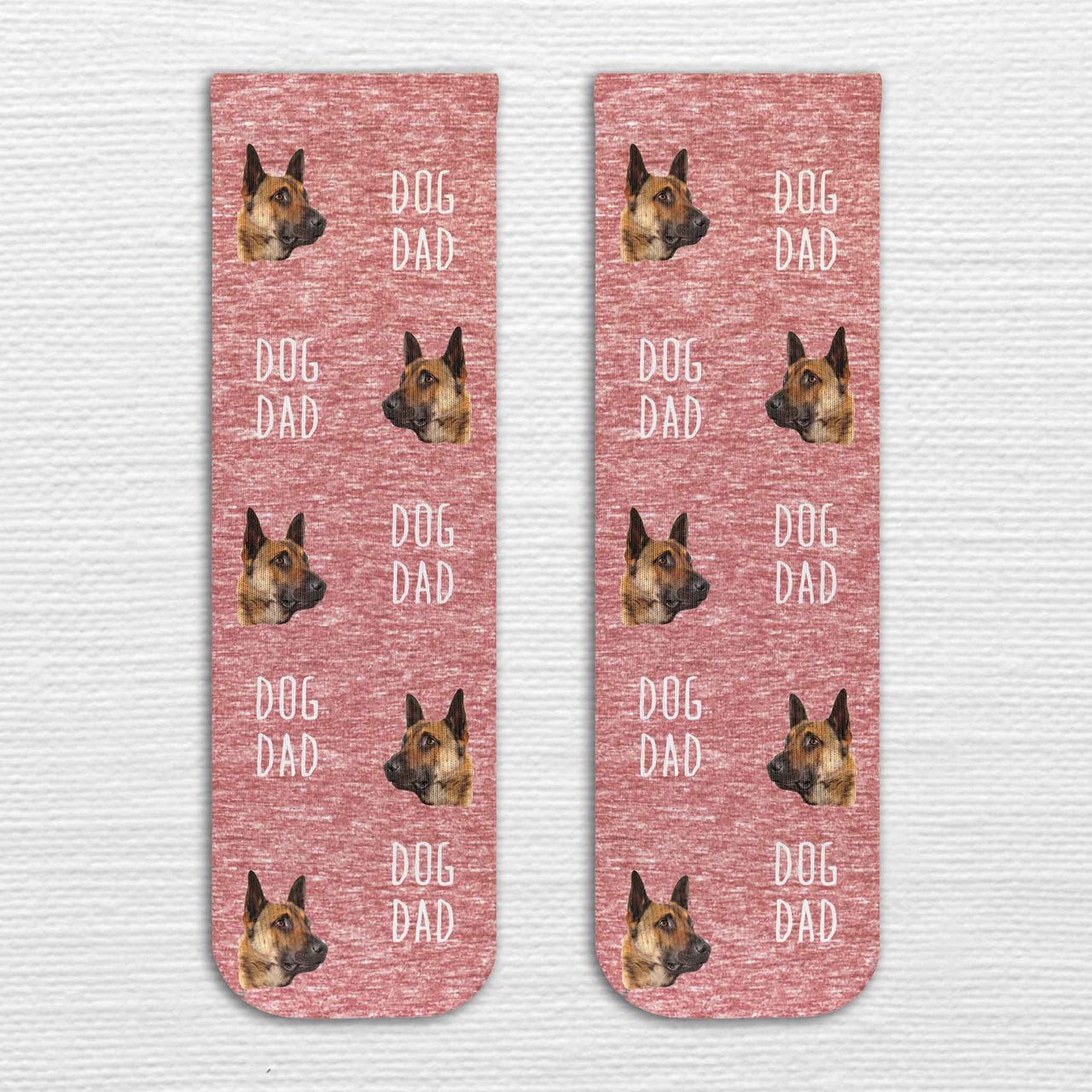 Custom Dog Dad Photo Socks – Personalized Pet Face Design