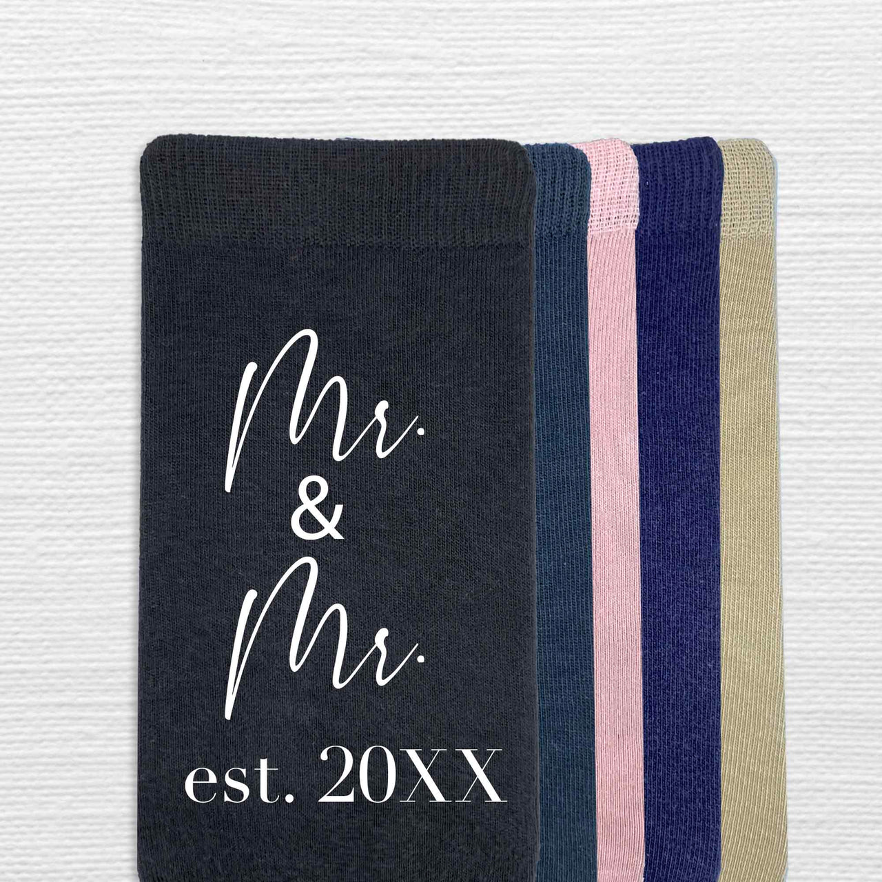 Personalized Mr. & Mr. Groom Wedding Socks for Men