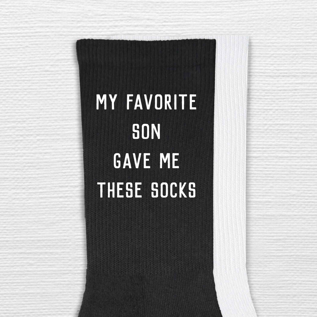 My Favorite Son Gave Me These Socks – Crew Socks for Dad